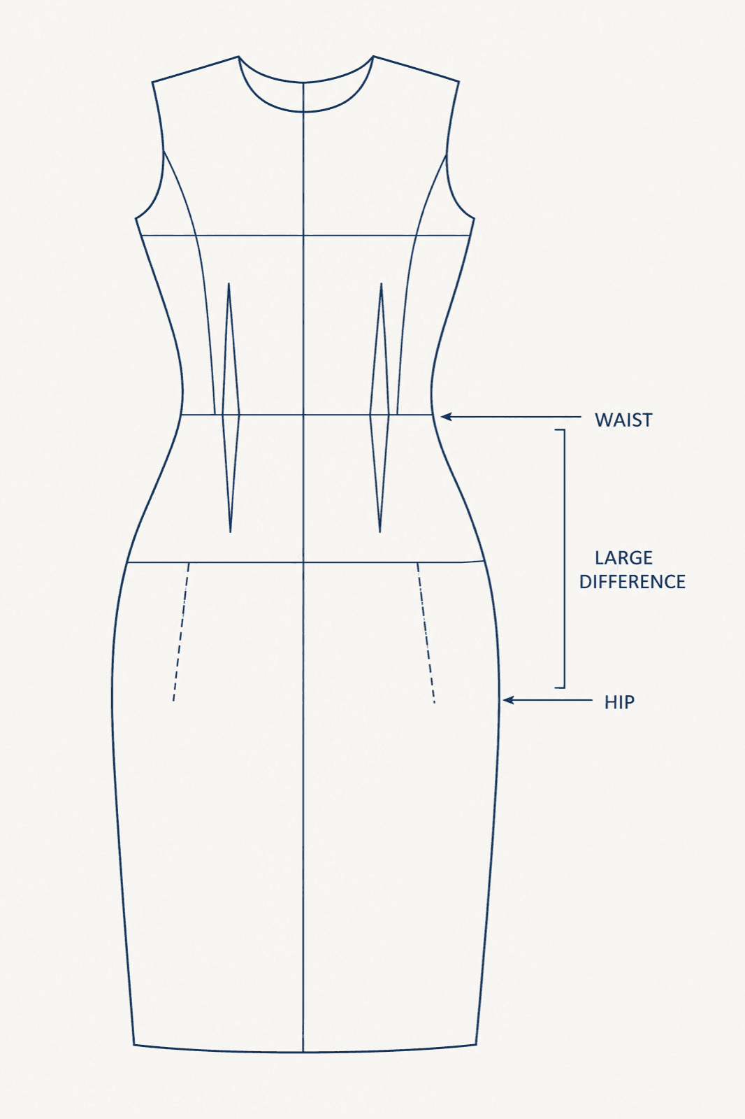 Technical line drawing of the Wide-Curve Block